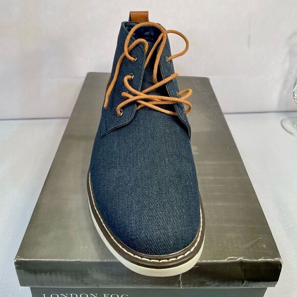 LONDON FOG BELMONT HOOT IN NAVY/COGNAC SIZE 9M NWT main image 6